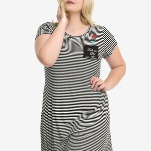 Disney Black and White Striped Beauty and the Beast Dress